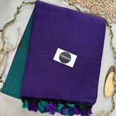 Indupriyaa Purple Rama Handloom Khadi Cotton Saree